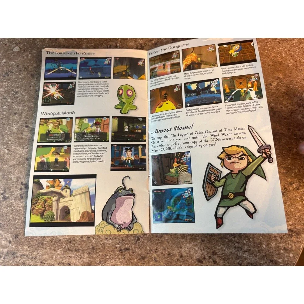 The Legend Of Zelda Master Quest Strategy Game Cube Wind Waker Guide Promo 2003
